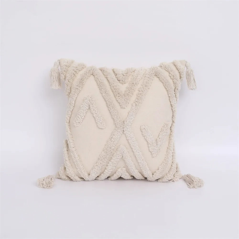 Boho Tufted Kussenhoes - Marokkaanse Flair voor Jouw Interieur