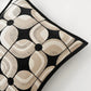 RegalRest Sofa Kussenhoes - Geometrische Kussenhoes in Zwart en Khaki - Moderne Elegantie