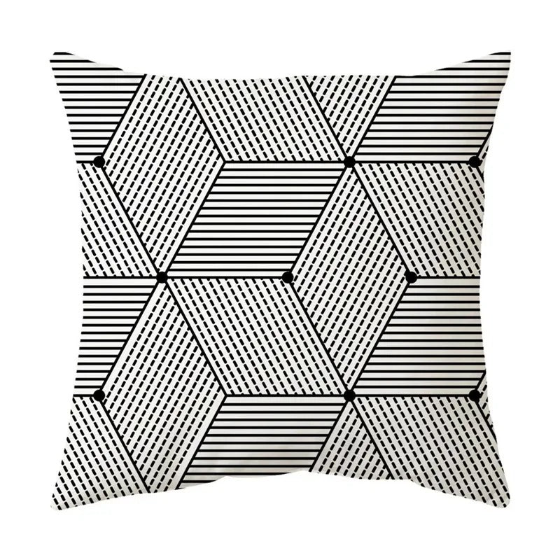 Stijlvolle Geometrische Kussenhoes - voor een Modern Interieur