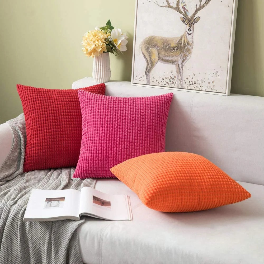 Luxe Pluchehome Kussenhoes - met Speels Maiskorrelontwerp