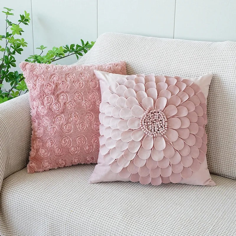 VelourVista Kussenhoes - Schattig Roze Konijn Kussen voor een Betoverend Interieur