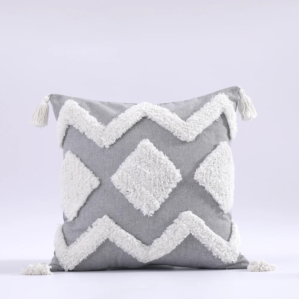 Boho Tufted Kussenhoes - Marokkaanse Flair voor Jouw Interieur
