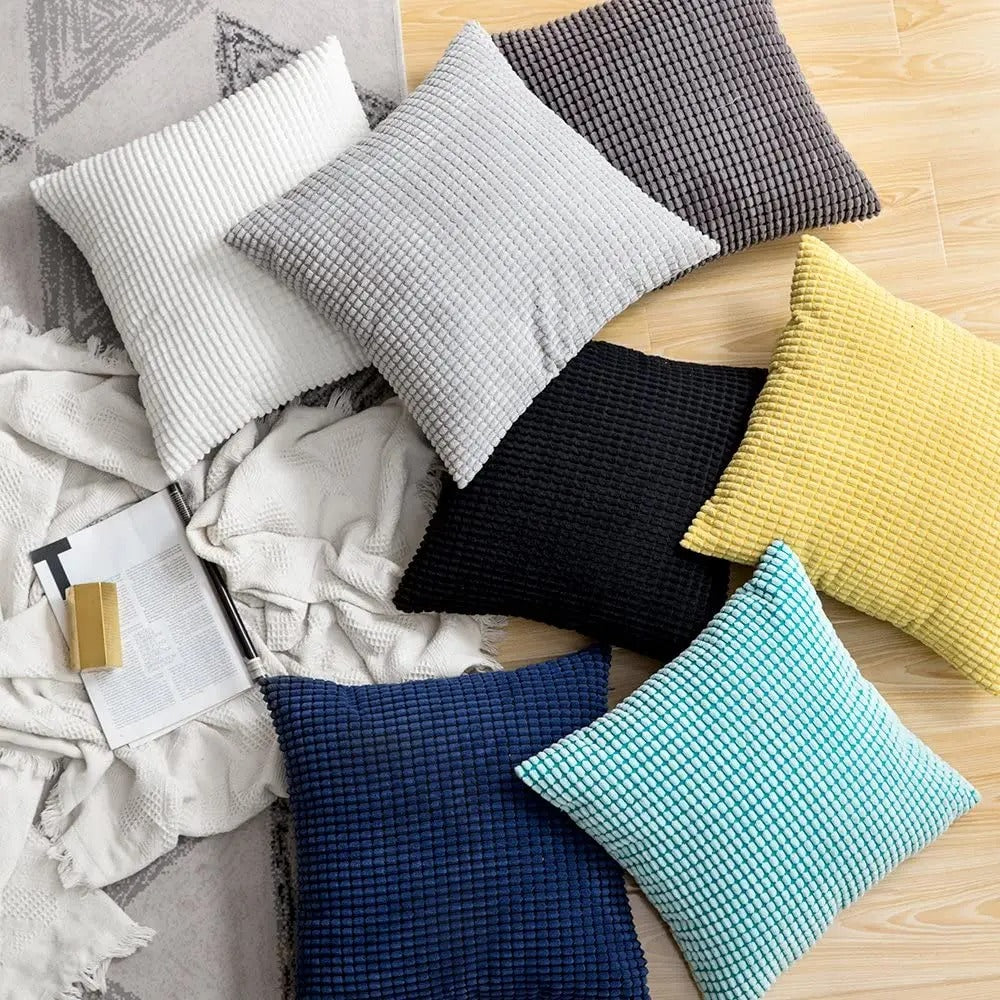 Luxe Pluchehome Kussenhoes - met Speels Maiskorrelontwerp