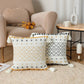 Bohemian SatinCiel Kussenhoes - Luxe Kussenhoes met Tufted Ontwerp voor Elk Interieur
