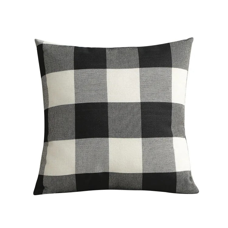 Harmonie Home Kussenhoes - Tijdloze Ruit Kussenhoes voor Elk Interieur