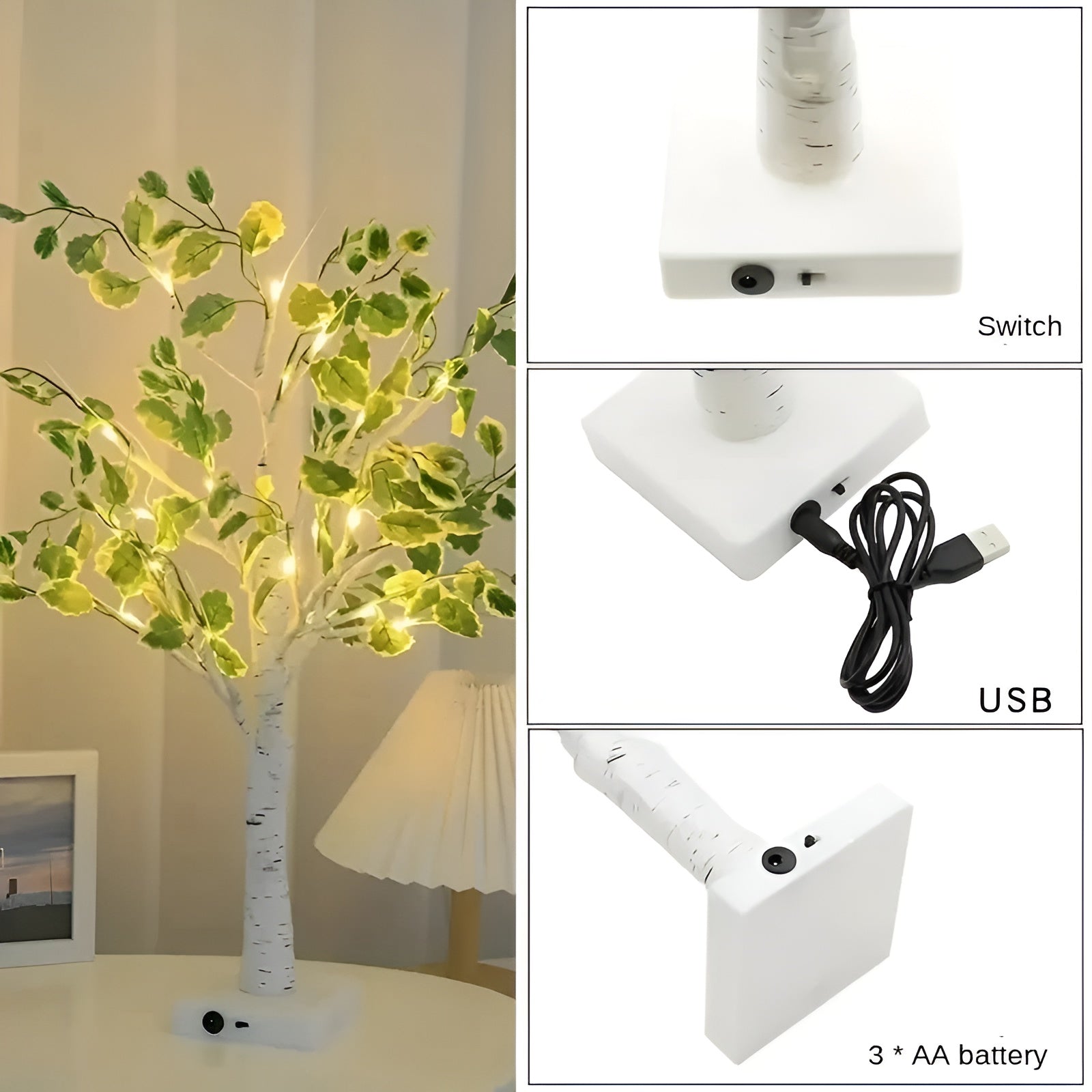 Magische BrightTree Tafellamp – Elegant Boomdesign met Warme LED Verlichting