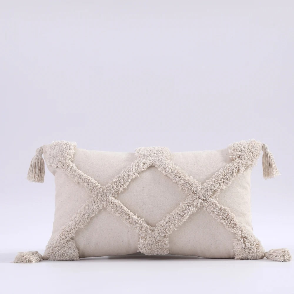 Boho Tufted Kussenhoes - Marokkaanse Flair voor Jouw Interieur