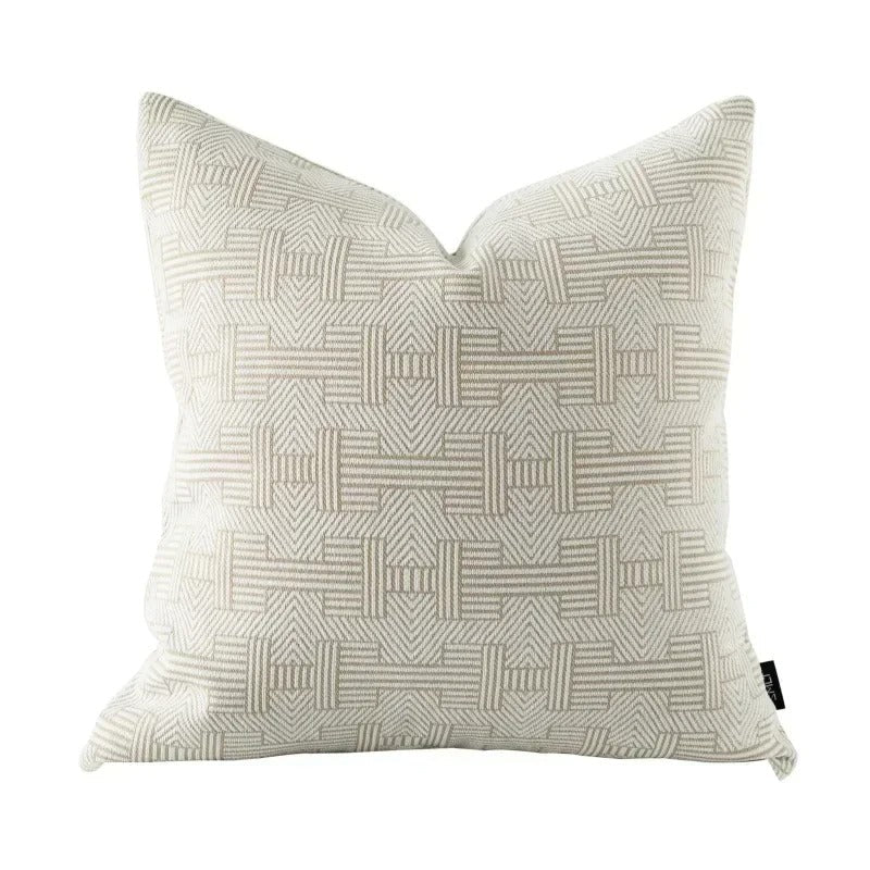 VelvetGlow Kussenhoes - Dubbelzijdige Geometrische Kussenhoes van Luxe Jacquard