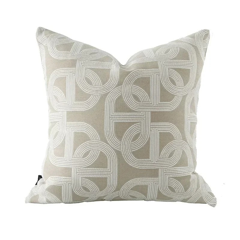 VelvetGlow Kussenhoes - Dubbelzijdige Geometrische Kussenhoes van Luxe Jacquard