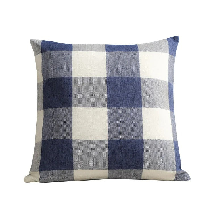 Harmonie Home Kussenhoes - Tijdloze Ruit Kussenhoes voor Elk Interieur