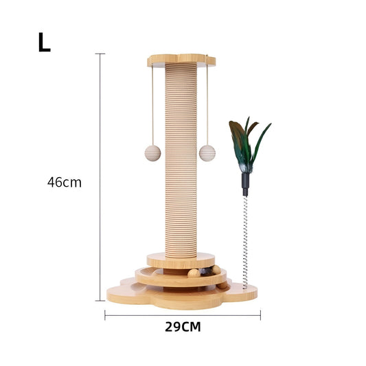 WoodPounce - Elegant Houten Kattenspeelgoed voor Interactief Spel