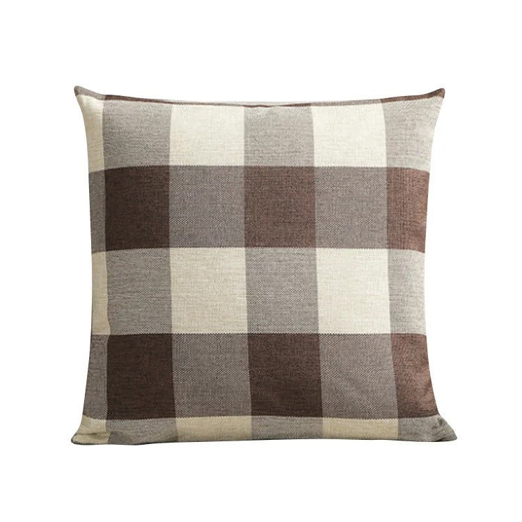Harmonie Home Kussenhoes - Tijdloze Ruit Kussenhoes voor Elk Interieur