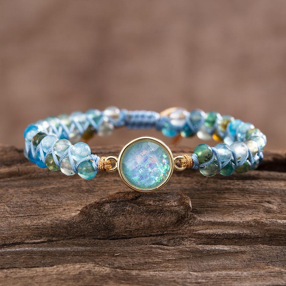 Liora Bracelet - Elegante Blauwe Opaal Sieraad