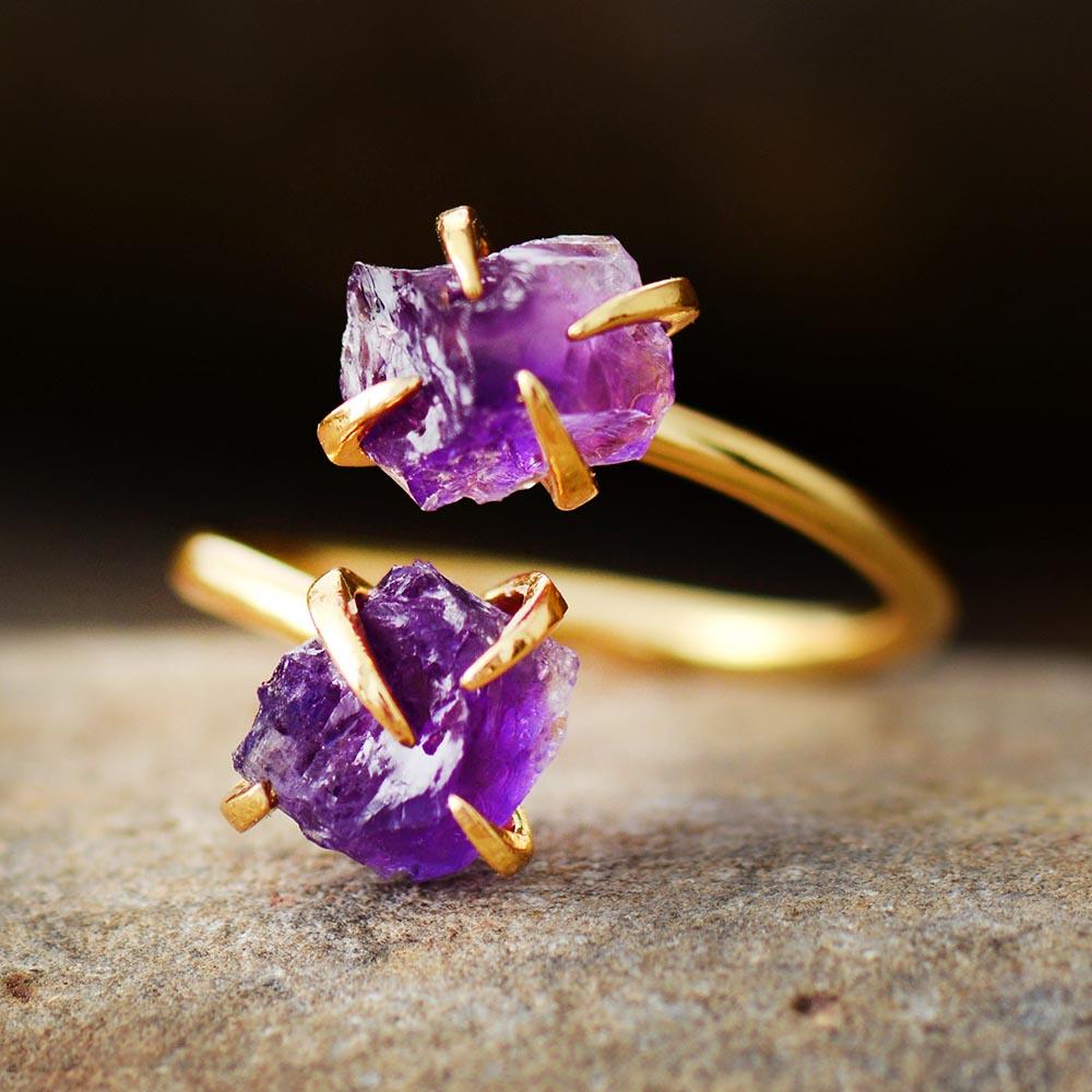 RawStone Ring - Unieke Edelsteen met Ruwe Afwerking