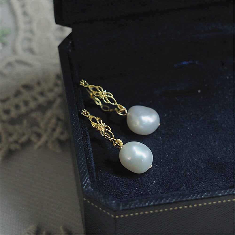 Vivienne Earrings - Natuurlijke Parel Oorbellen