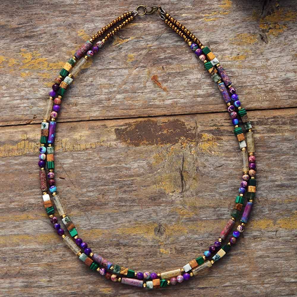 GemGlow Necklace - Elegante Edelsteen Choker