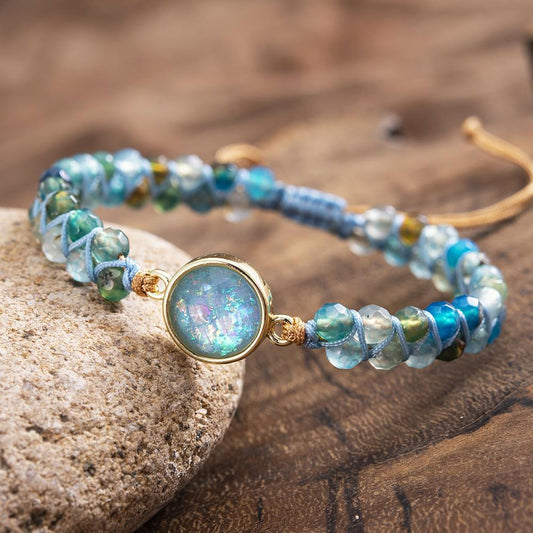Liora Bracelet - Elegante Blauwe Opaal Sieraad
