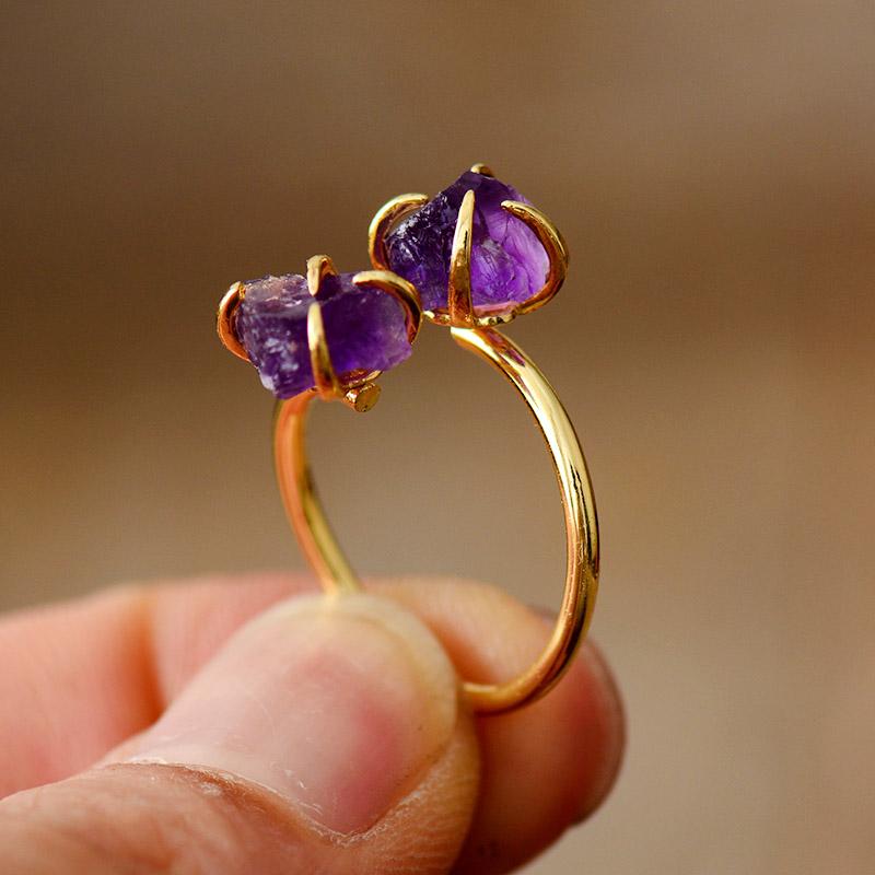 RawStone Ring - Unieke Edelsteen met Ruwe Afwerking