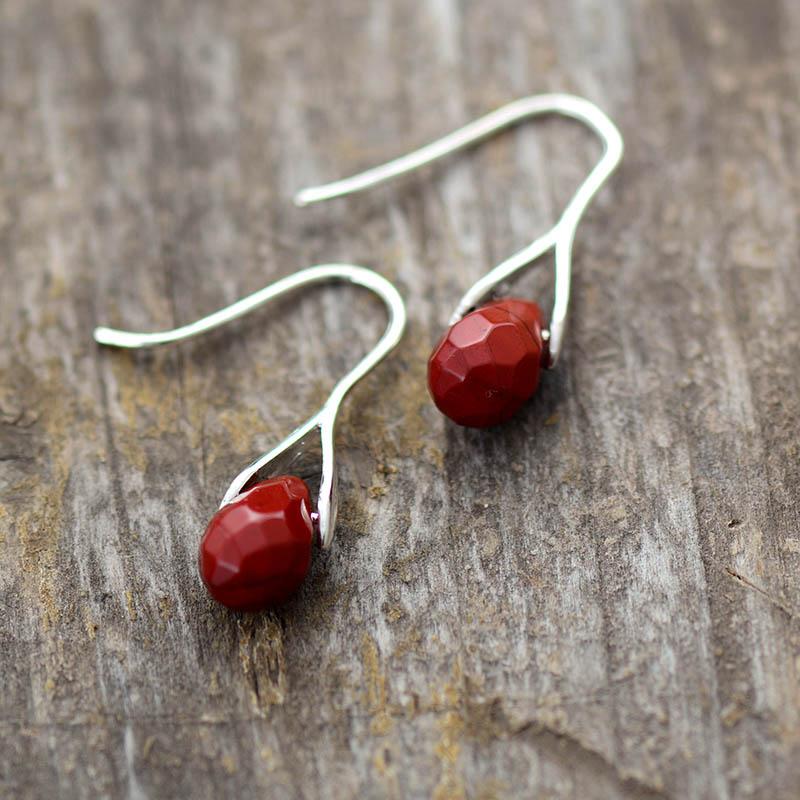 Serenella Drops - Elegante Oorbellen met Natuurlijke Edelstenen