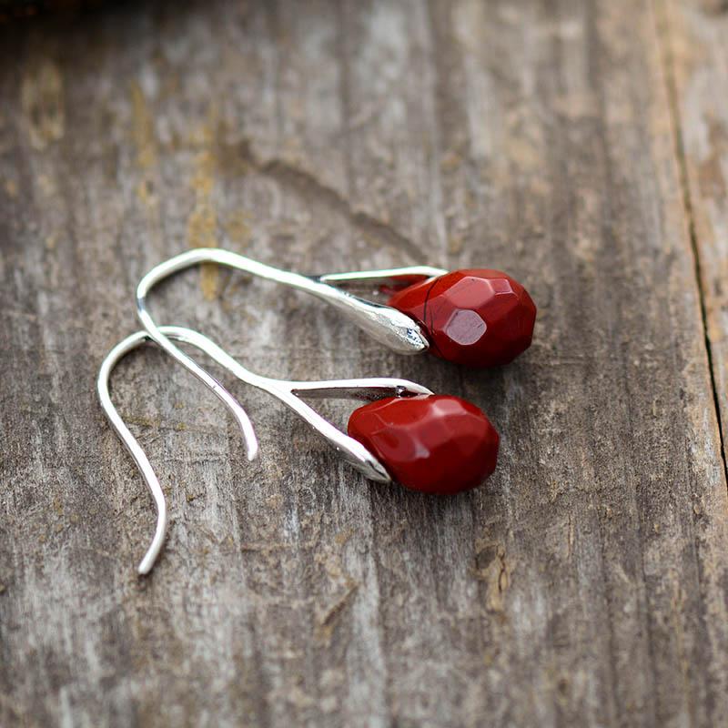 Serenella Drops - Elegante Oorbellen met Natuurlijke Edelstenen