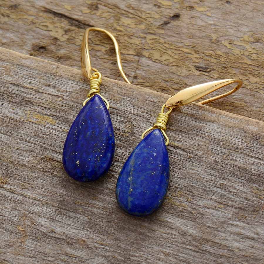 DreamLapis Earrings – Elegante Diepblauwe Oorbellen