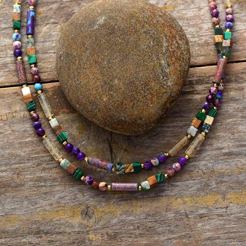 GemGlow Necklace - Elegante Edelsteen Choker