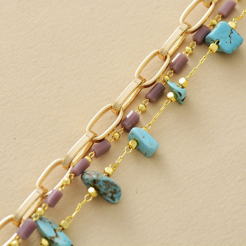 Isabelle Bracelet - Elegante Turkoois en Opaal
