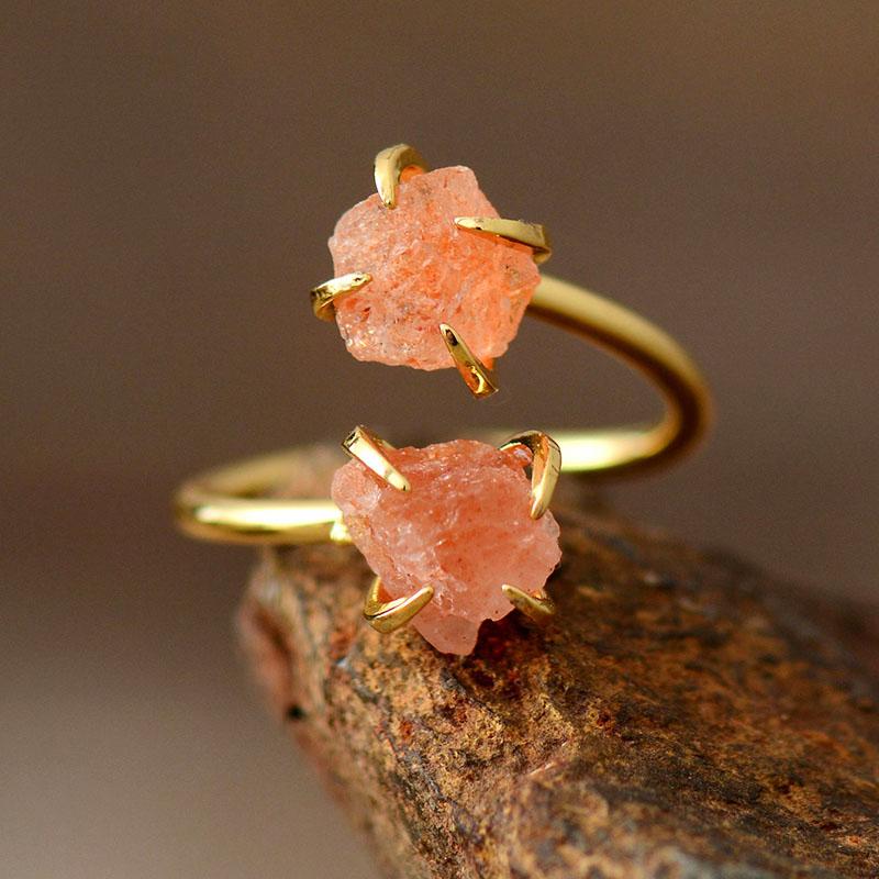 RawStone Ring - Unieke Edelsteen met Ruwe Afwerking