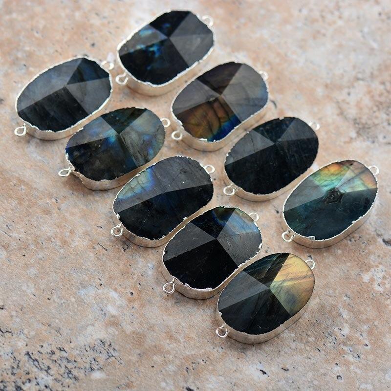 Lira Shine Bracelet – Elegante Labradoriet Vijf-Rijige Wrap