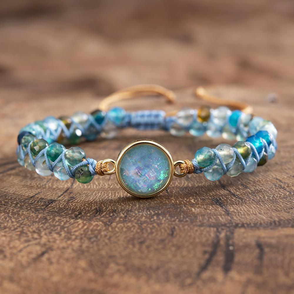 Liora Bracelet - Elegante Blauwe Opaal Sieraad