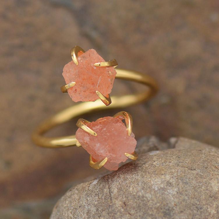 RawStone Ring - Unieke Edelsteen met Ruwe Afwerking
