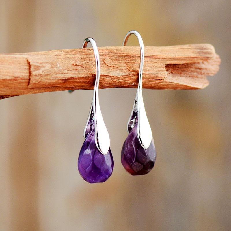 Serenella Drops - Elegante Oorbellen met Natuurlijke Edelstenen