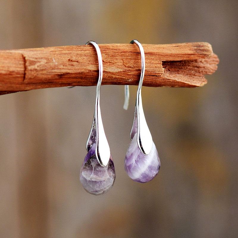 Serenella Drops - Elegante Oorbellen met Natuurlijke Edelstenen