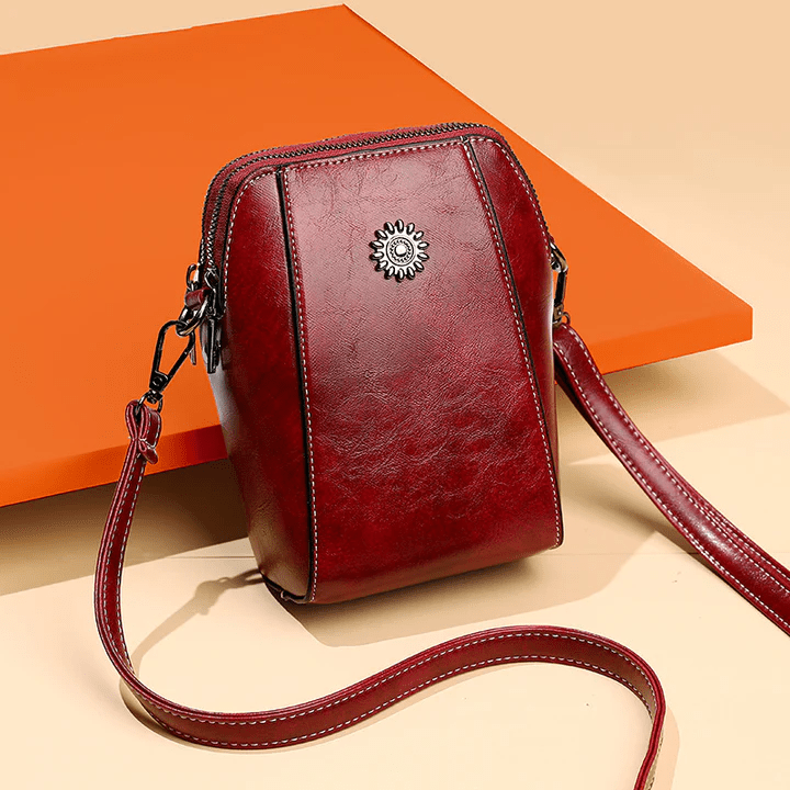LeatherVibe - Elegante Leren Crossbody Tas
