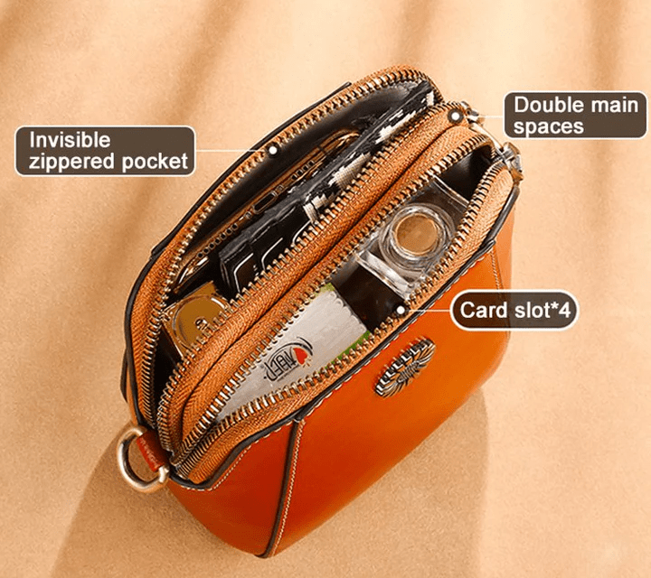 LeatherVibe - Elegante Leren Crossbody Tas