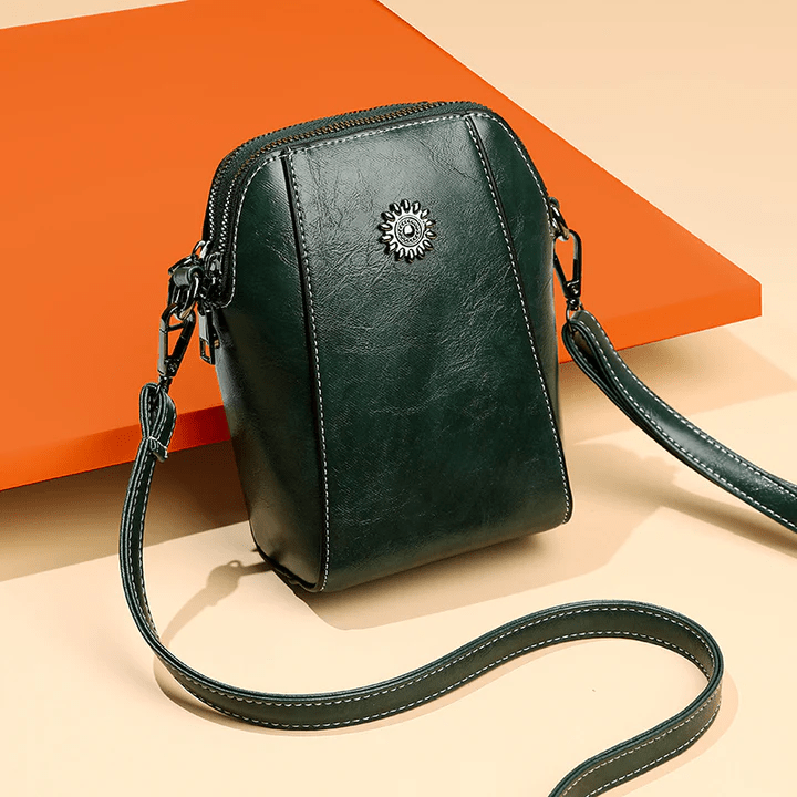 LeatherVibe - Elegante Leren Crossbody Tas
