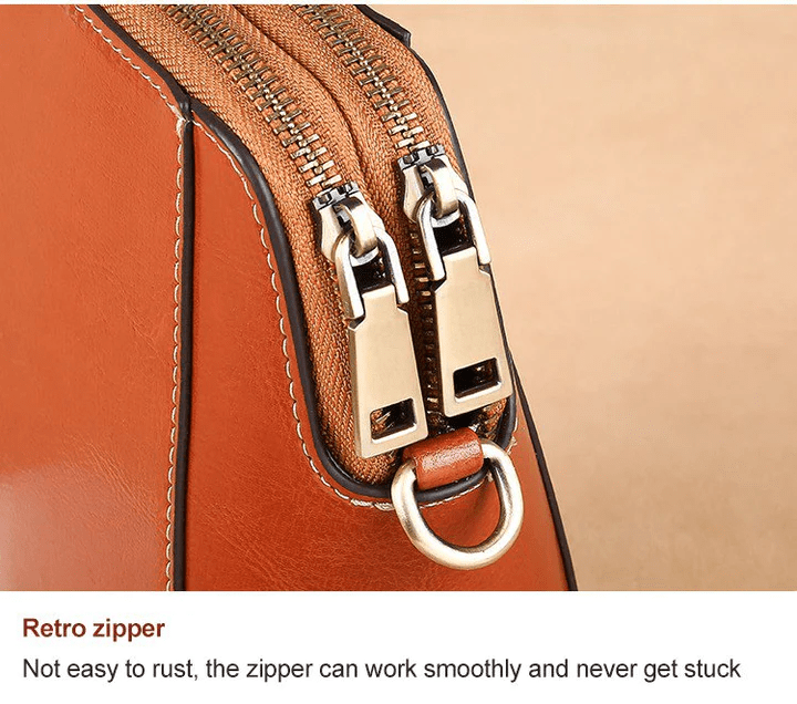 LeatherVibe - Elegante Leren Crossbody Tas