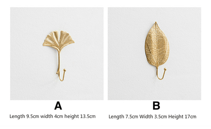LeafLine - Luxe Gouden Blad Wandhaak voor Elke Interieur