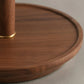 Elegante Vintage Houten Woodly Tafellamp -  Tafellamp met Geplooid Design