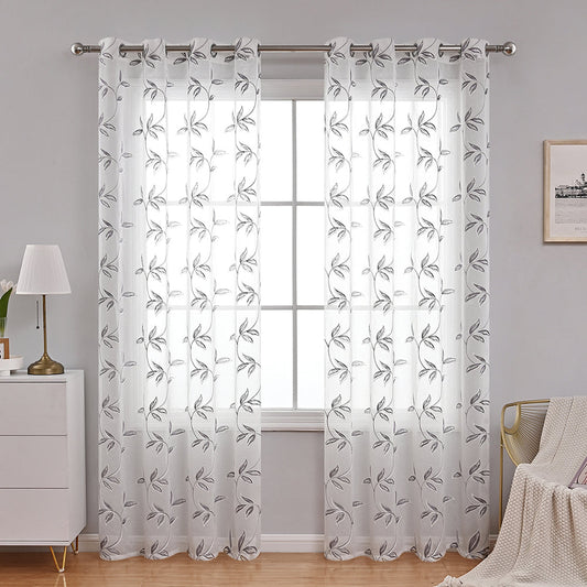 NatureGlow Curtains - Luxe Verduisterende Gordijnen met Bloemenmotief