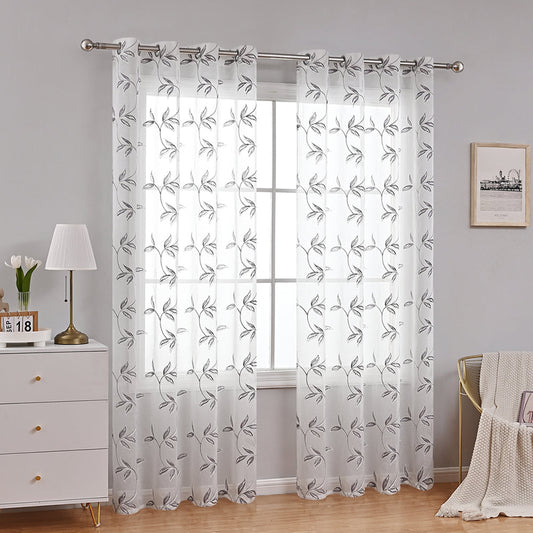 NatureGlow Curtains - Luxe Verduisterende Gordijnen met Bloemenmotief