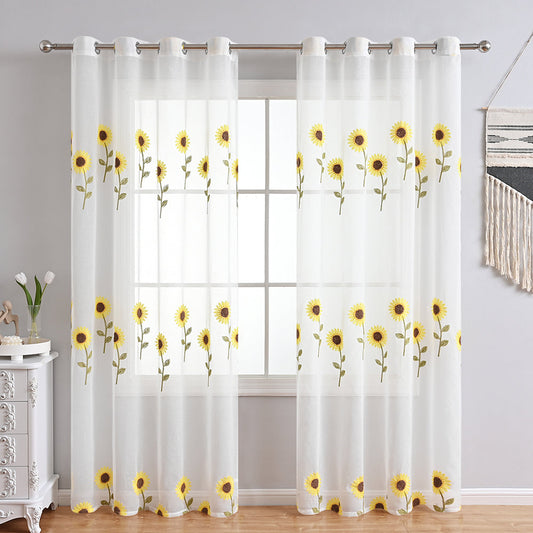 NatureGlow Curtains - Rustieke Zonnebloemen Gordijnen voor Thuis