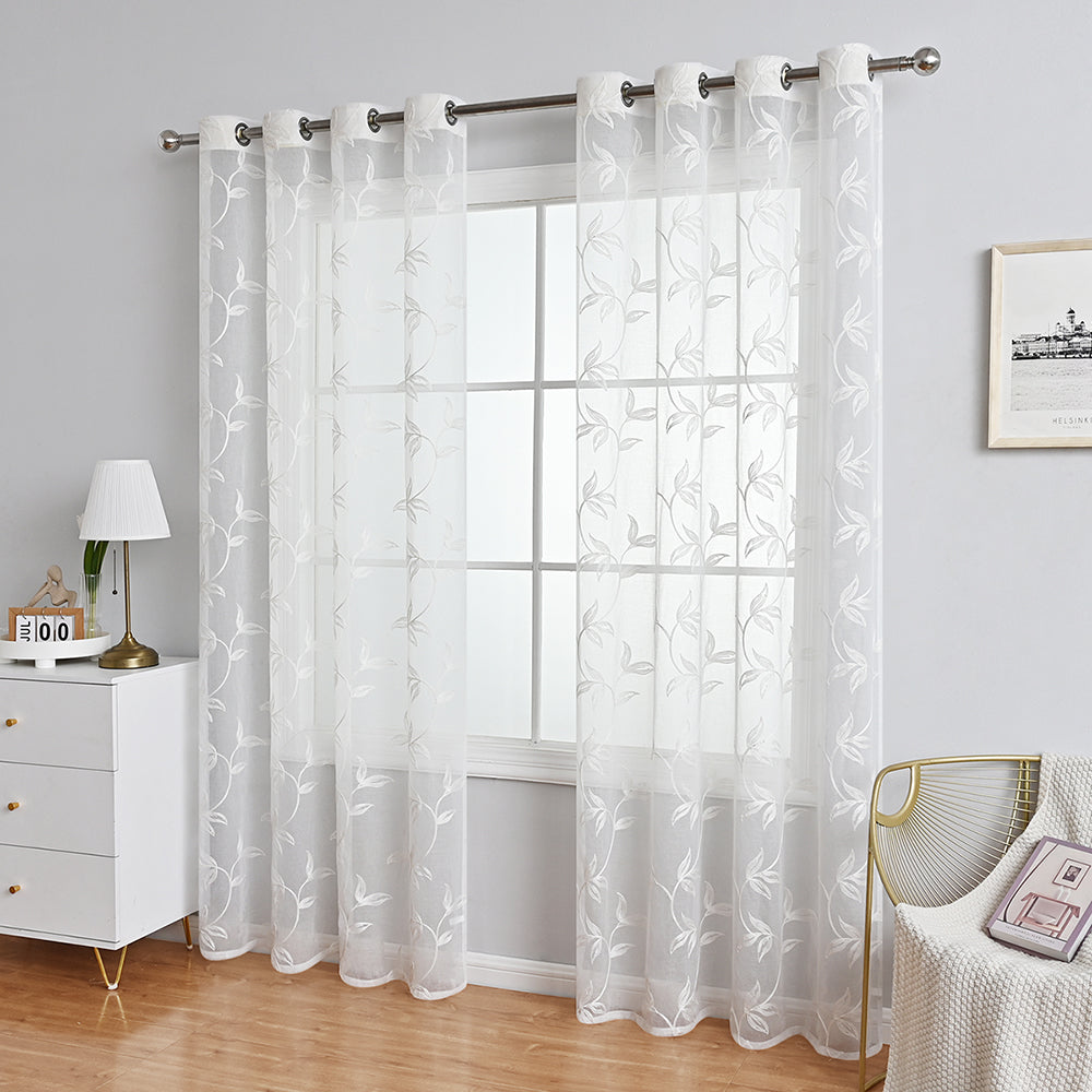 NatureGlow Curtains - Luxe Verduisterende Gordijnen met Bloemenmotief