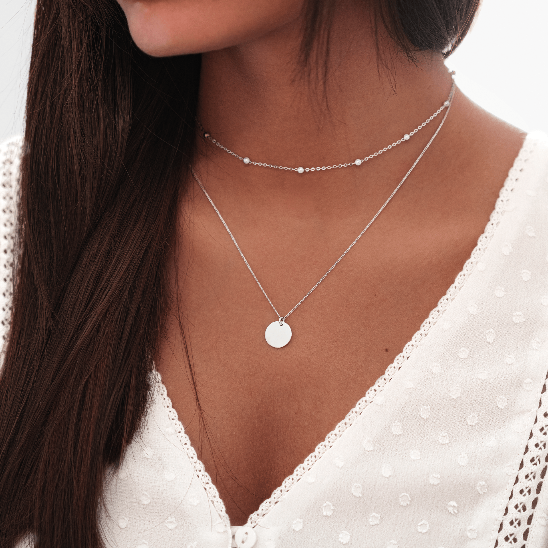 Elegante Dubbele Medaillonketting – Amélie