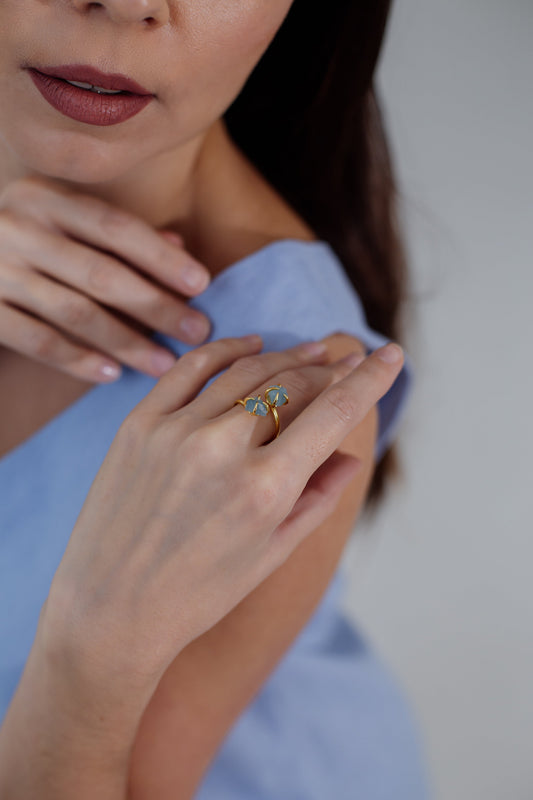 RawStone Ring - Unieke Edelsteen met Ruwe Afwerking