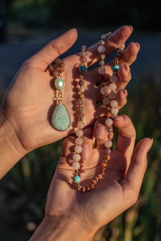 Aurielle Mala Ketting - Diep Reinigende Pastel Hanger