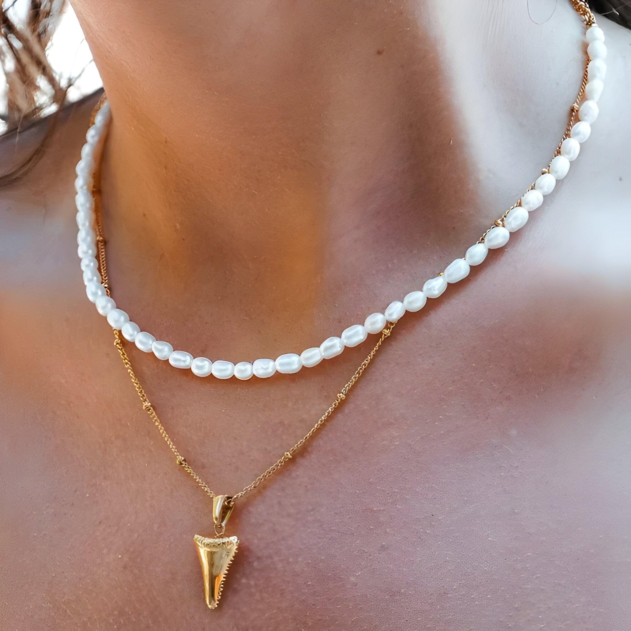 Lunaria - Elegante Hemelse Parelketting