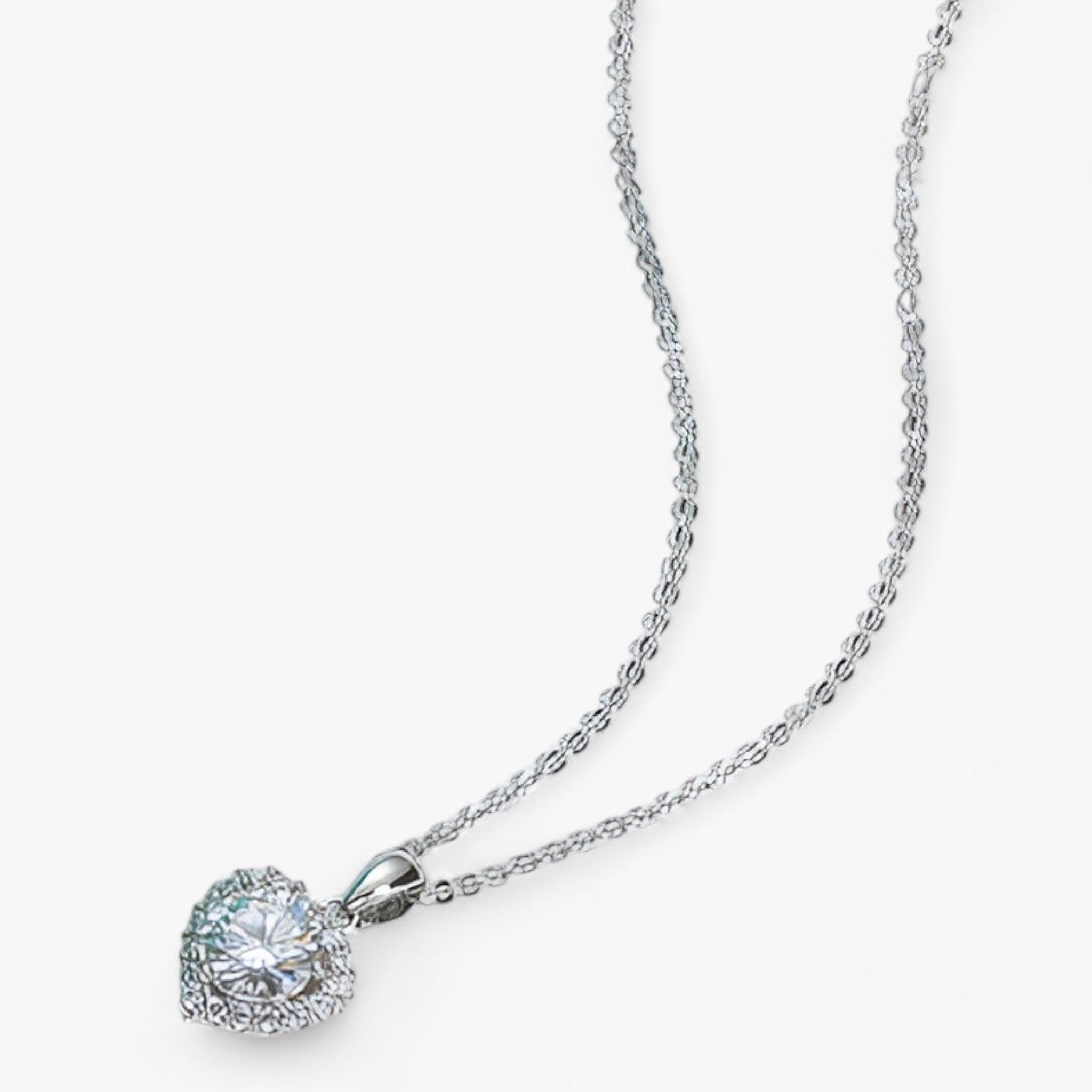 Amouria - Luxe Moissanite Hartvormige Hanger Ketting