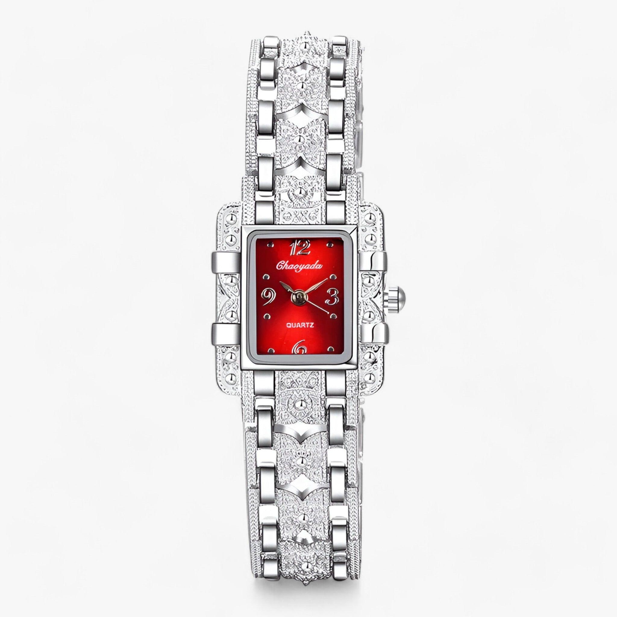 Camille Watch - Elegante Rechthoekige Stijl met Kristallen