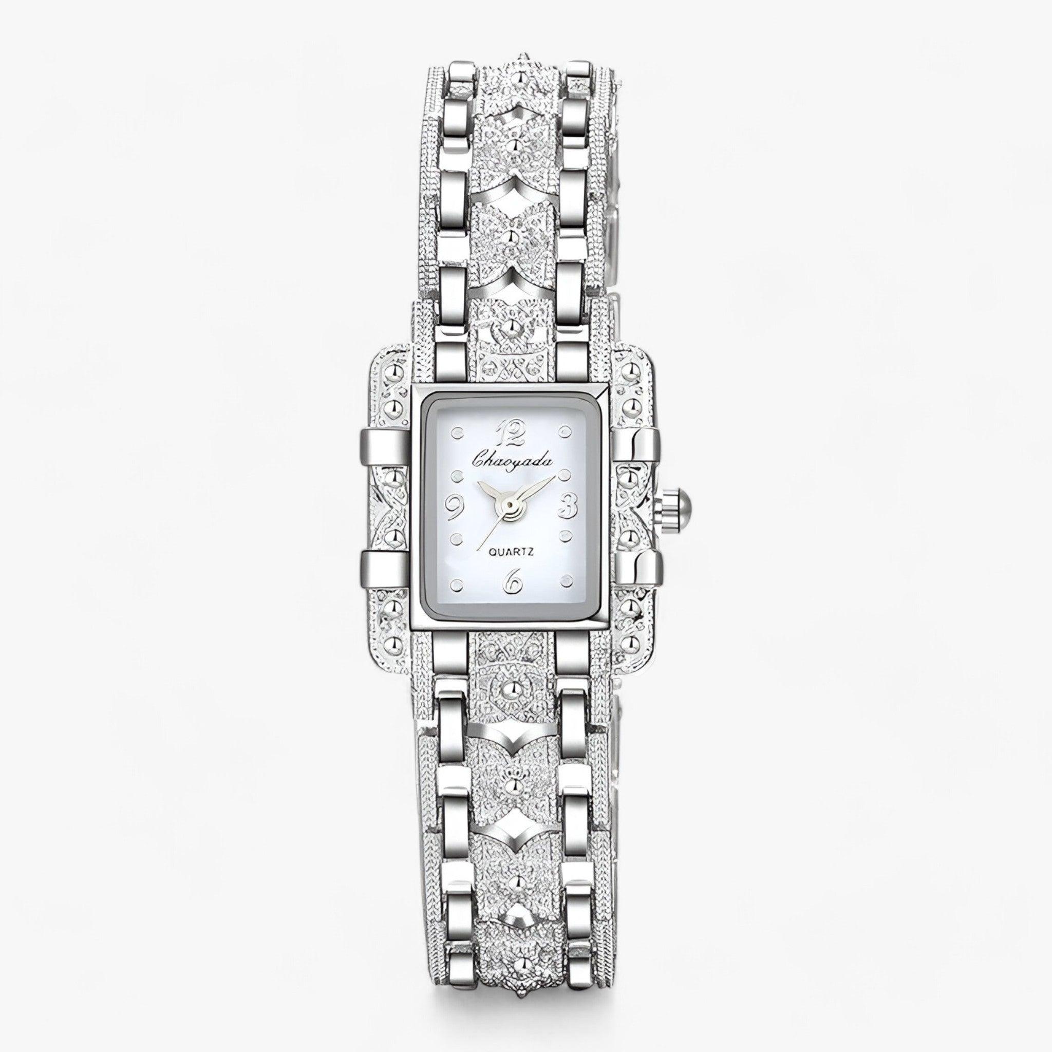 Camille Watch - Elegante Rechthoekige Stijl met Kristallen